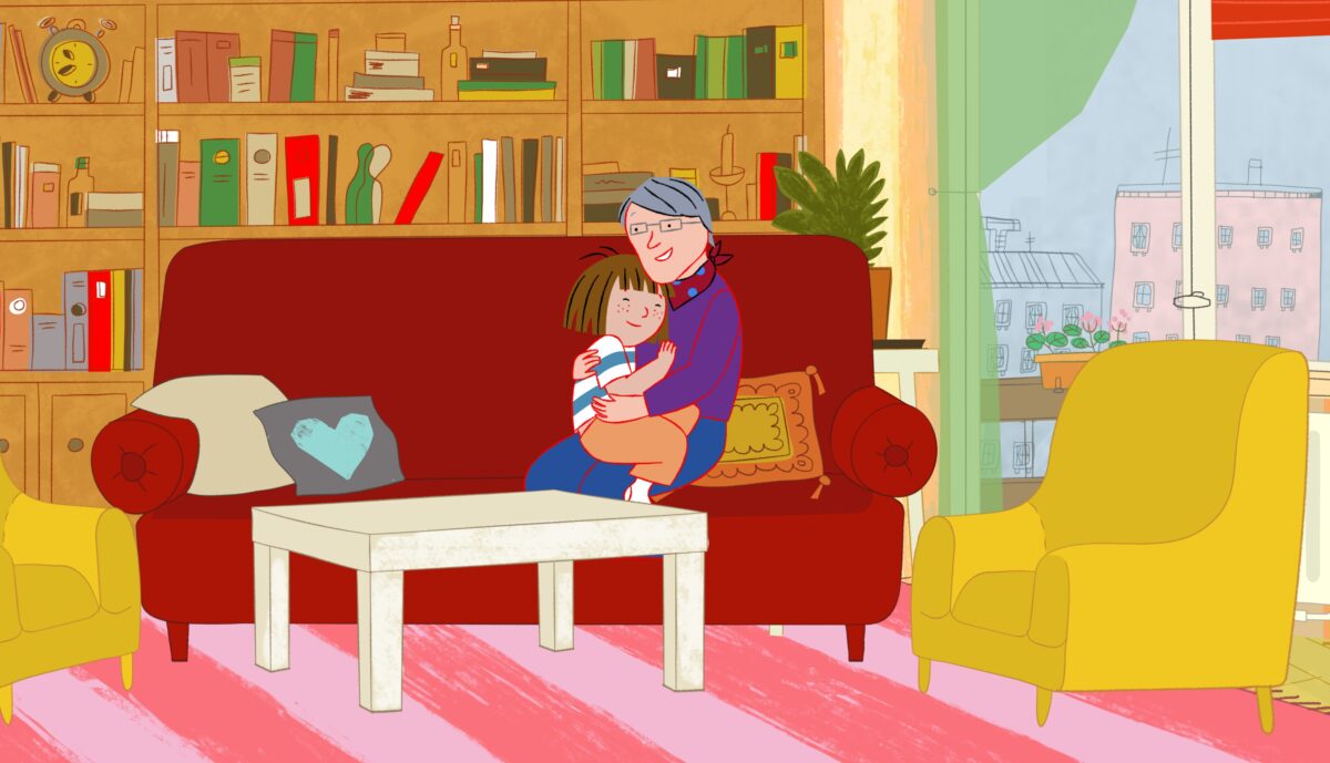 Kadr: Basia i dziadkowie