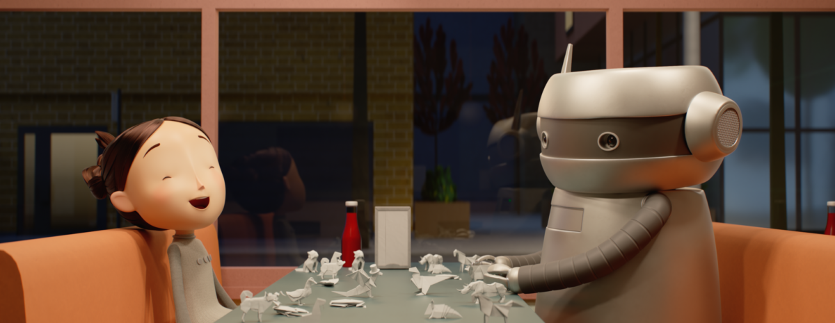 Kadr: Robot i kosmonautka