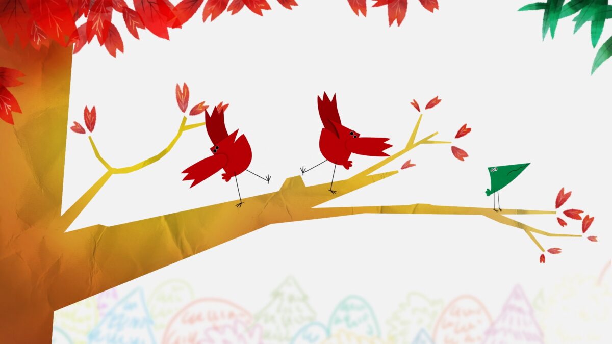 Kadr: Kolorowe ptaki