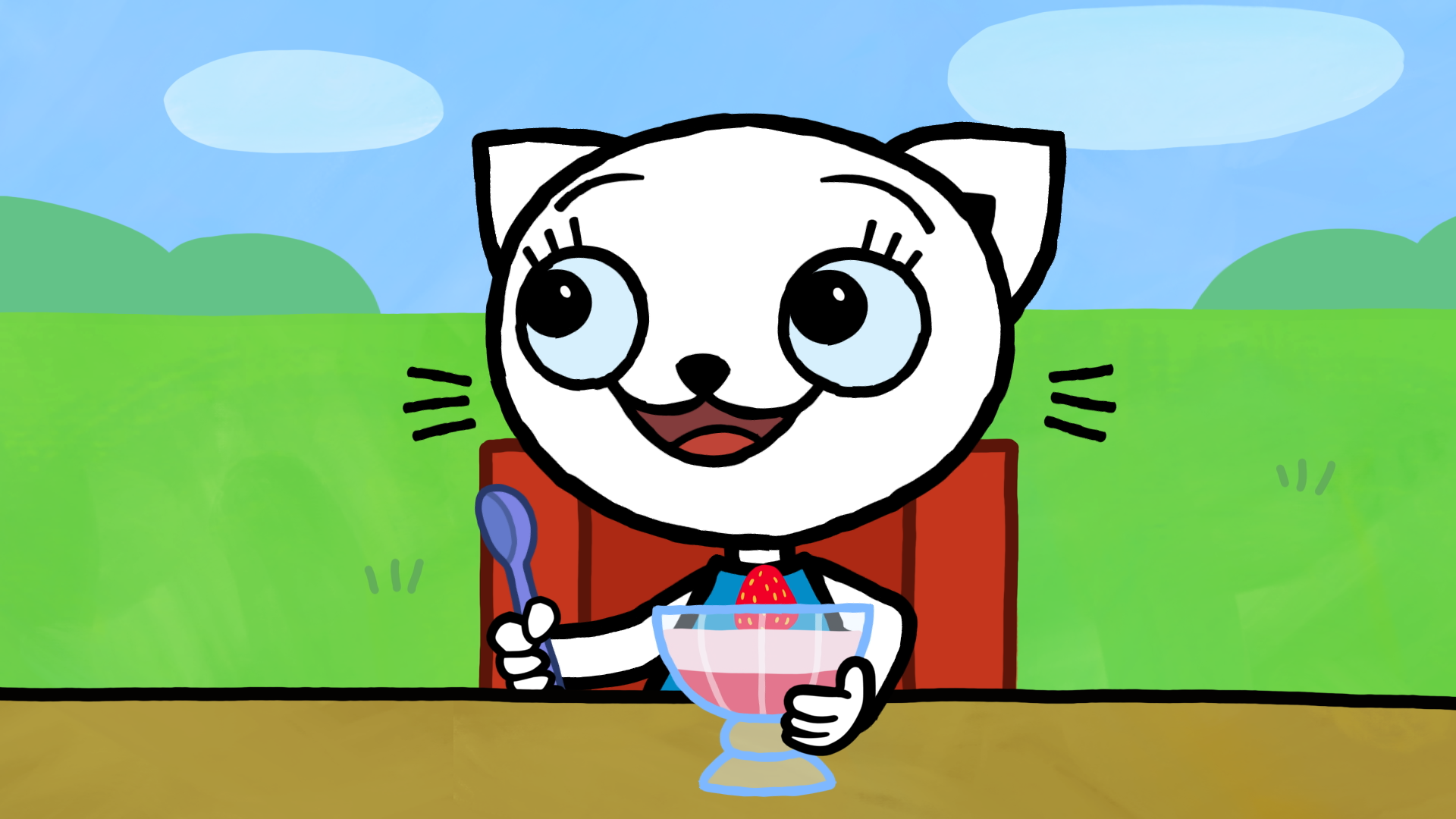 Kadr -Kicia Kocia w podróży